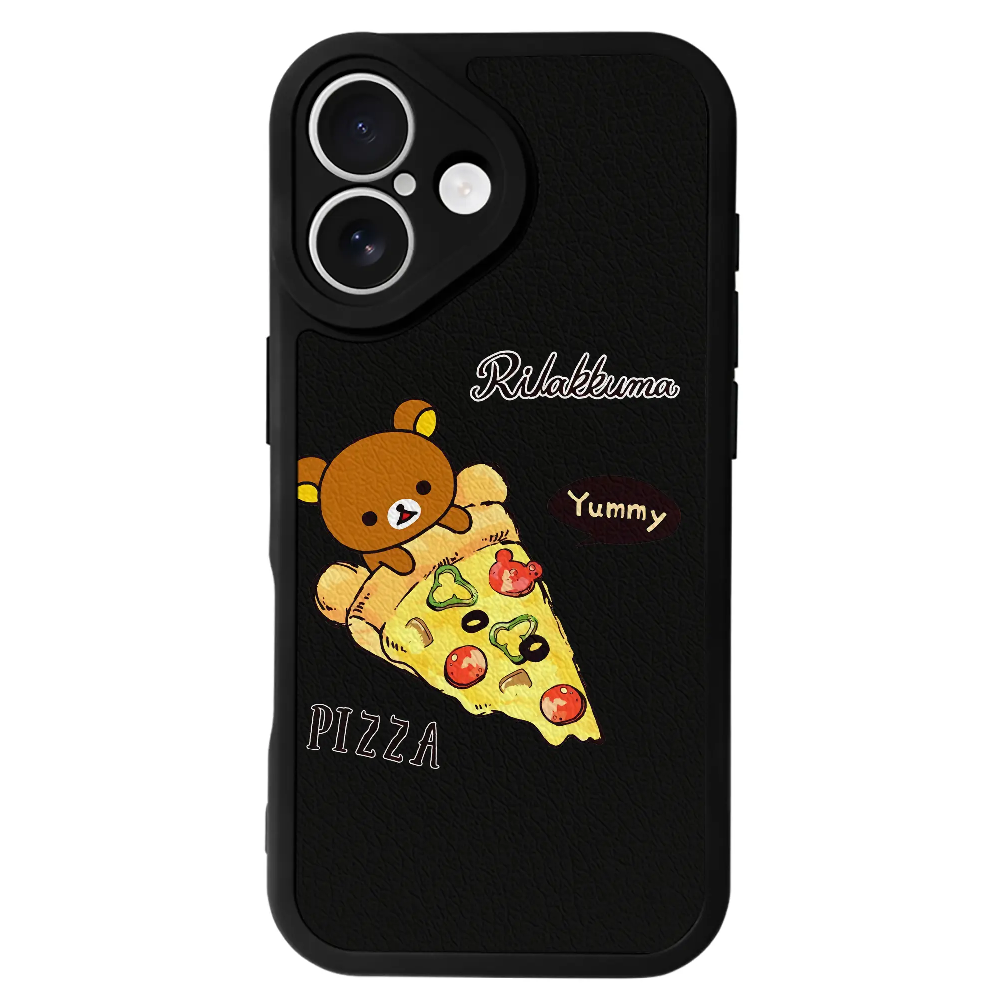 リラックマ (Rilakkuma) グッズ リラックマ (Rilakkuma) - IPhone 16シリーズ対応 ・ シリコンスマホケース ・ レザー調 ・ 高精度フィット ・ 耐衝撃 ・ ワイヤレス充電対応 ・ 精密カット